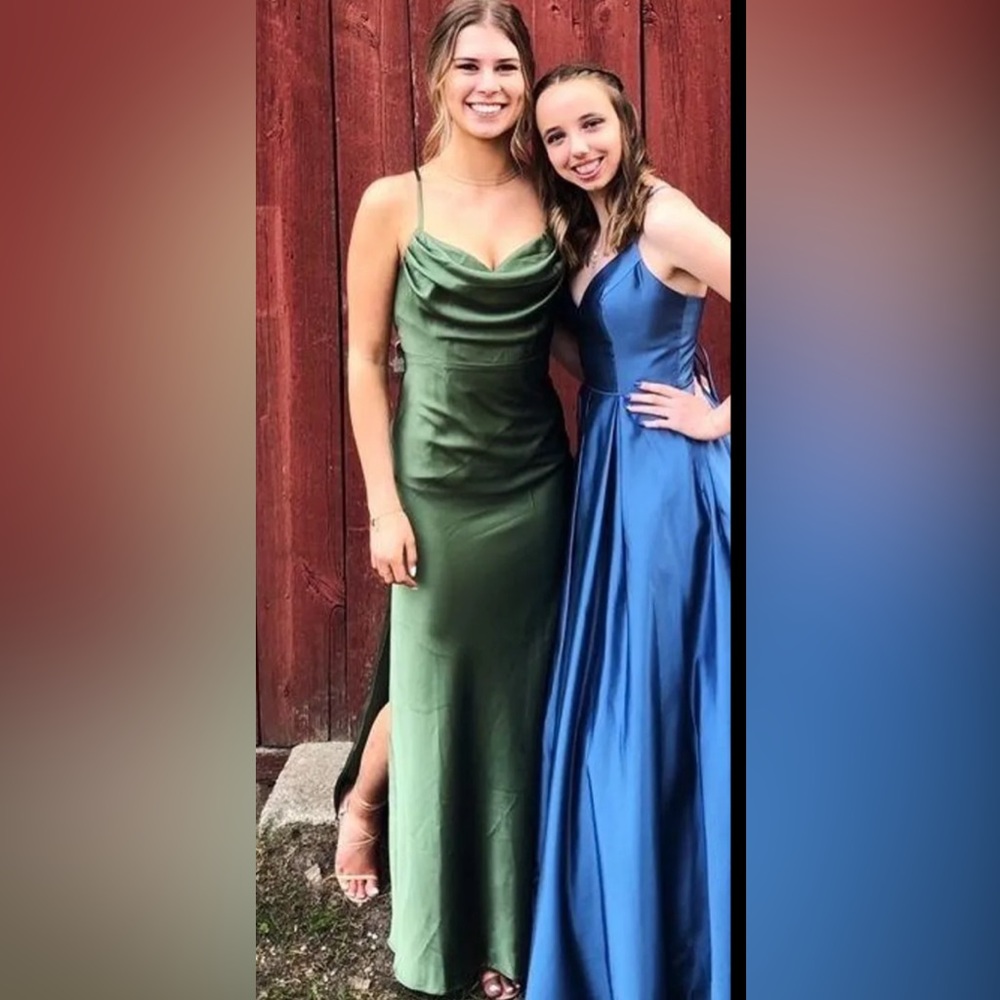 Long green dress
